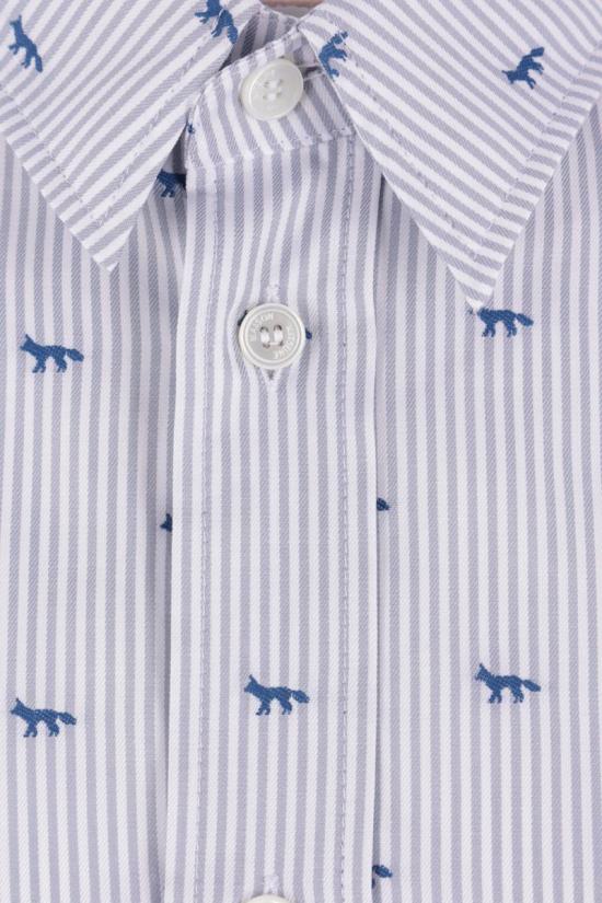 25SS 메종키츠네 긴팔 셔츠 MM00408WC50460192 ZINC GREY STRIPE DOM - MAISON KITSUNE