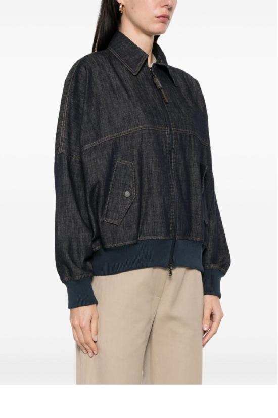 25SS 브루넬로 쿠치넬리 데님 자켓 MB1257470 C001 Black - BRUNELLO CUCINELLI