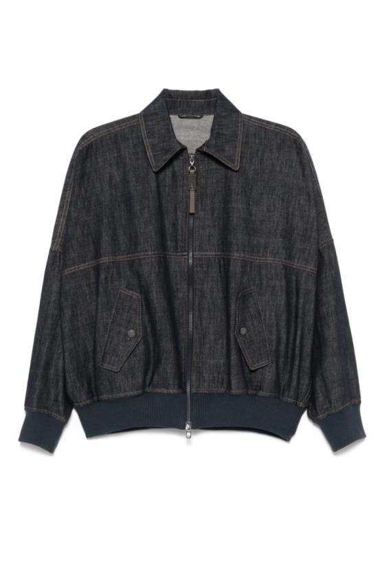 25SS 브루넬로 쿠치넬리 데님 자켓 MB1257470 C001 Black