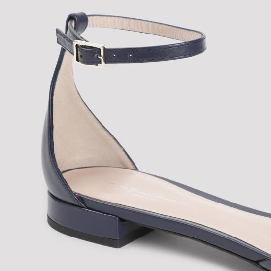 24FW 조르지오 아르마니 플랫 슈즈 X1D335 XF629 Blue - GIORGIO ARMANI