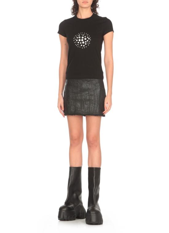 24FW 릭 오웬스 반팔 티셔츠 RO02D3235JAES309 Black - RICK OWENS