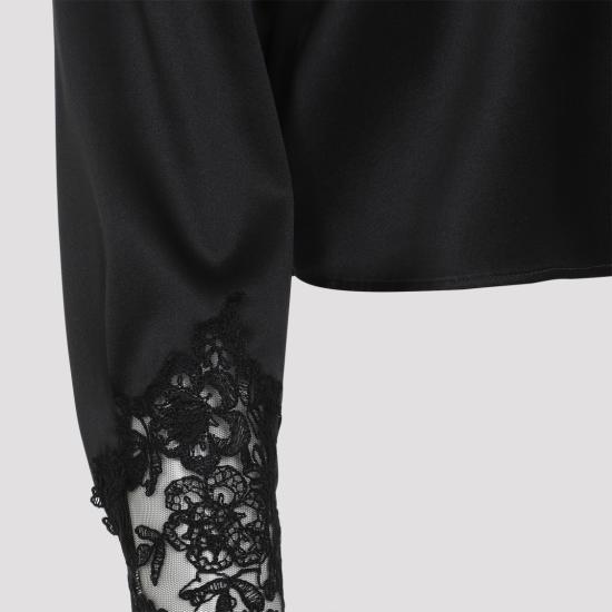 24FW 에르마노 설비노 긴팔 티셔츠 D452K751OEL Black - ERMANNO SCERVINO