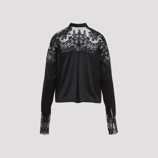 24FW 에르마노 설비노 긴팔 티셔츠 D452K751OEL Black - ERMANNO SCERVINO