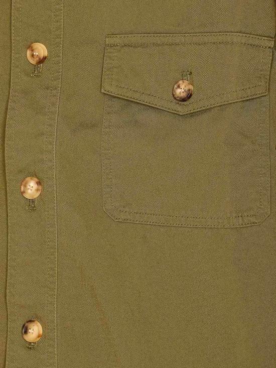 25FW 생로랑 긴팔 셔츠 816396Y03JC3007 Green - SAINT LAURENT