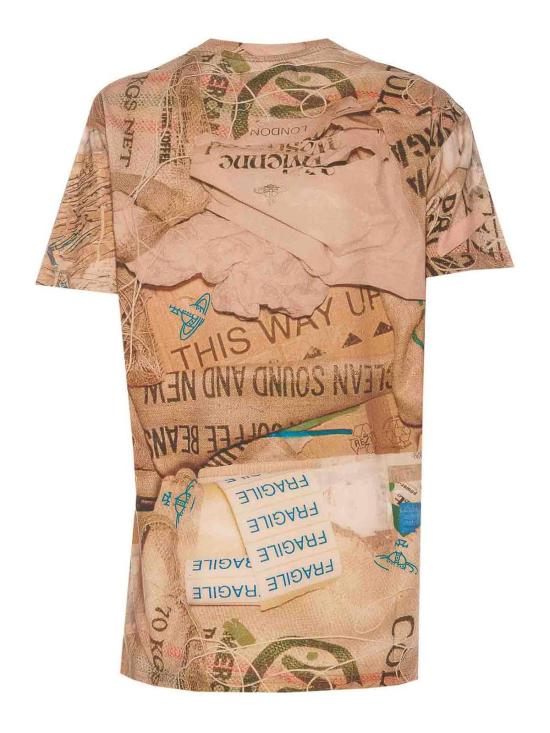  비비안웨스트우드 반팔 티셔츠 3G01001FJ006FC310 Brown - VIVIENNE WESTWOOD