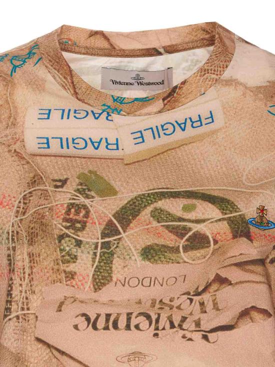  비비안웨스트우드 반팔 티셔츠 3G01001FJ006FC310 Brown - VIVIENNE WESTWOOD