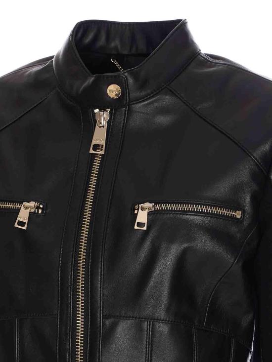  리우조 가죽 자켓 CA5128P037922222 Black - LIU JO