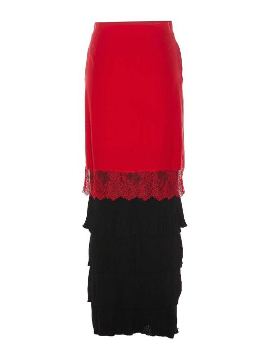 25FW 모스키노 롱 스커트 010654332115 Red - MOSCHINO