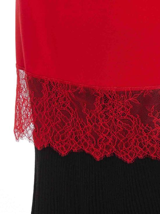 25FW 모스키노 롱 스커트 010654332115 Red - MOSCHINO