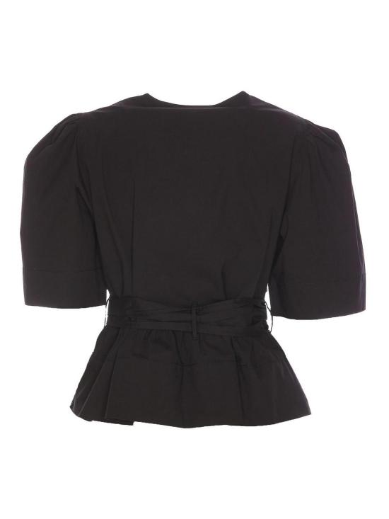  가니 블라우스 W0378099 Black - GANNI