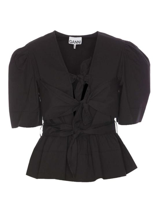  가니 블라우스 W0378099 Black