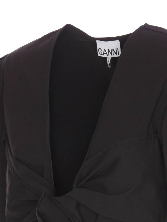  가니 블라우스 W0378099 Black - GANNI