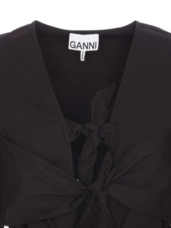  가니 블라우스 W0378099 Black - GANNI