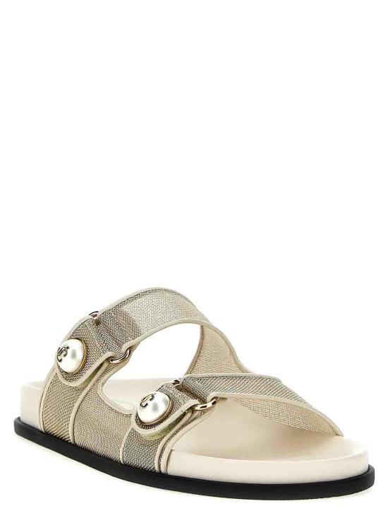 26SS 지미추 샌들 FAYENCESANDALCJMCHAMPAGNELATTE White - JIMMY CHOO