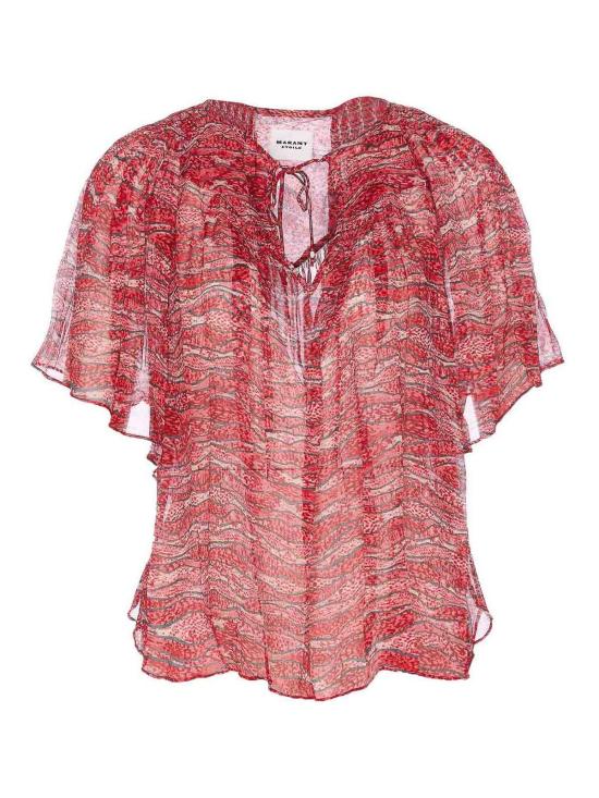  이자벨마랑에뚜왈 민소매 티셔츠 HT0613FBC1J07E70RD Red