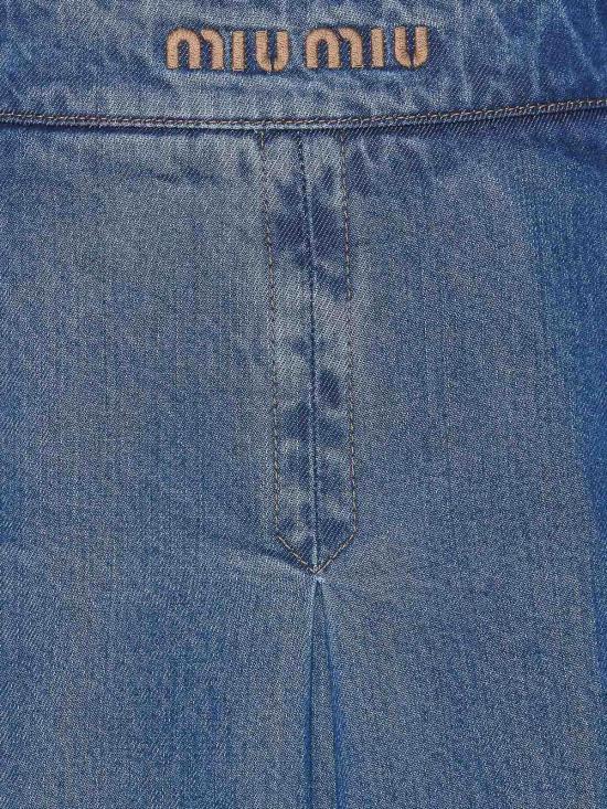  미우미우 스커트 GWD320143VF0008 Blue - MIU MIU