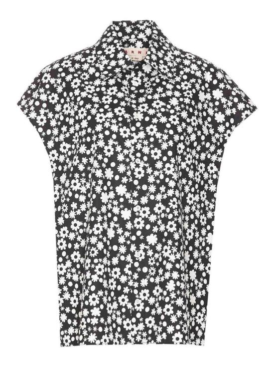  마르니 블라우스 CAMA0565S1UTC463PFN99 Black