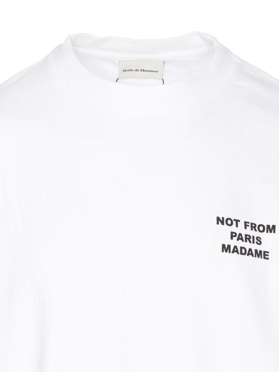 26SS 드롤드무슈 반팔 티셔츠 TS203CO002OPW White - DROLE DE MONSIEUR