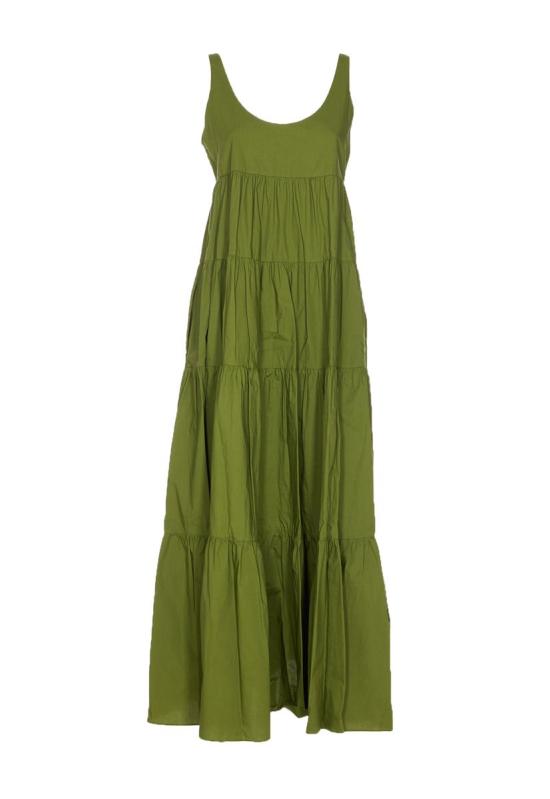 25SS 마이클 코어스 미디 원피스 MS582WLF4C340 GREEN