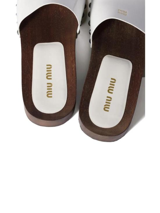 26SS 미우미우 뮬/슬리퍼 5Z425EFA030069 F0009 BIANCO - MIU MIU