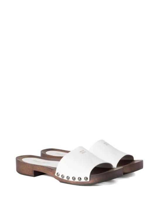 26SS 미우미우 뮬/슬리퍼 5Z425EFA030069 F0009 BIANCO - MIU MIU