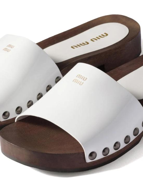 26SS 미우미우 뮬/슬리퍼 5Z425EFA030069 F0009 BIANCO - MIU MIU