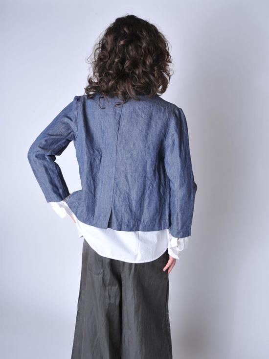  Sula Clothing LTD. 데님 자켓 Sula Clothing Ltd. 리넨 데님 스탠리 재킷 블루 - OTHER BRANDS