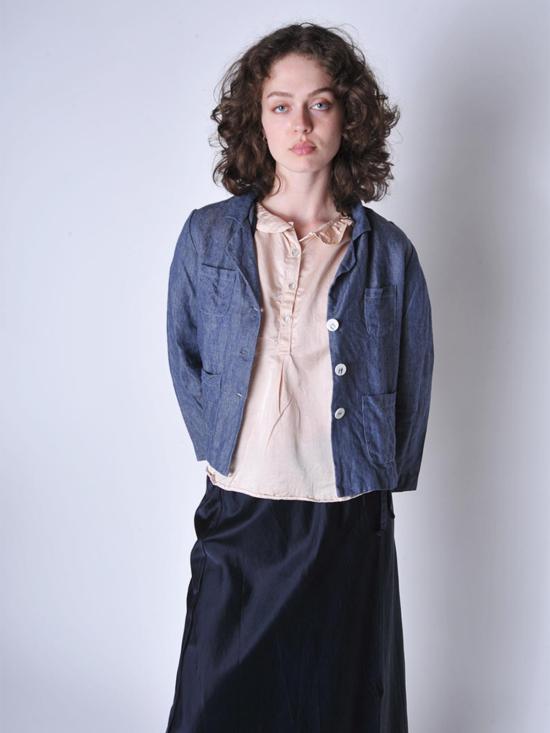  Sula Clothing LTD. 데님 자켓 Sula Clothing Ltd. 리넨 데님 스탠리 재킷 블루 - OTHER BRANDS