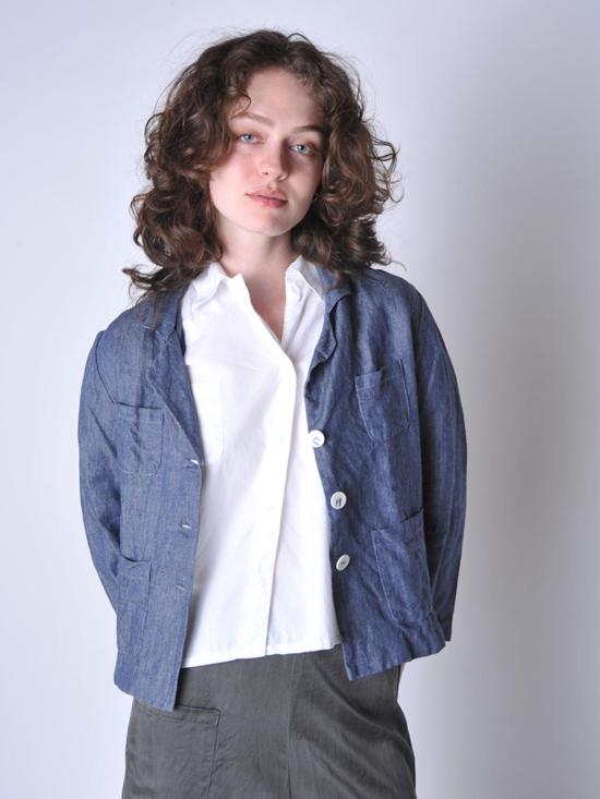  Sula Clothing LTD. 데님 자켓 Sula Clothing Ltd. 리넨 데님 스탠리 재킷 블루 - OTHER BRANDS