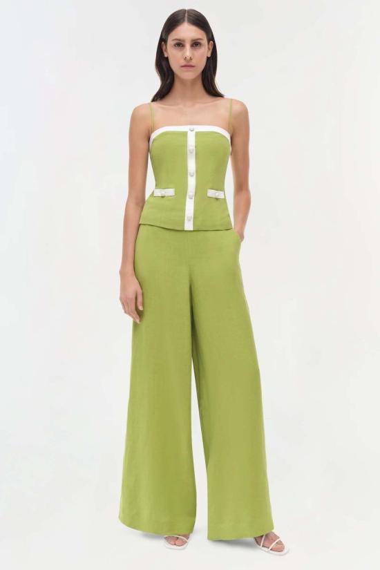  심카이 캐미솔 엘레노어 버튼다운 캐미 키위 멀티 - SIMKHAI