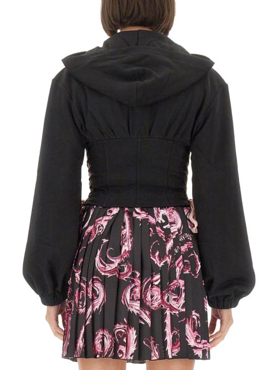 24FW 베르사체 후드 티셔츠 77HAI304 F0010899 BLACK - VERSACE