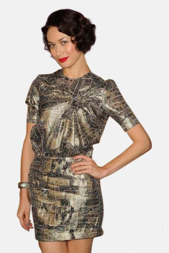  Blue&Cream 롱 원피스 블루&크림 이자벨 마랑 X HM 쉬머 드레스 골드