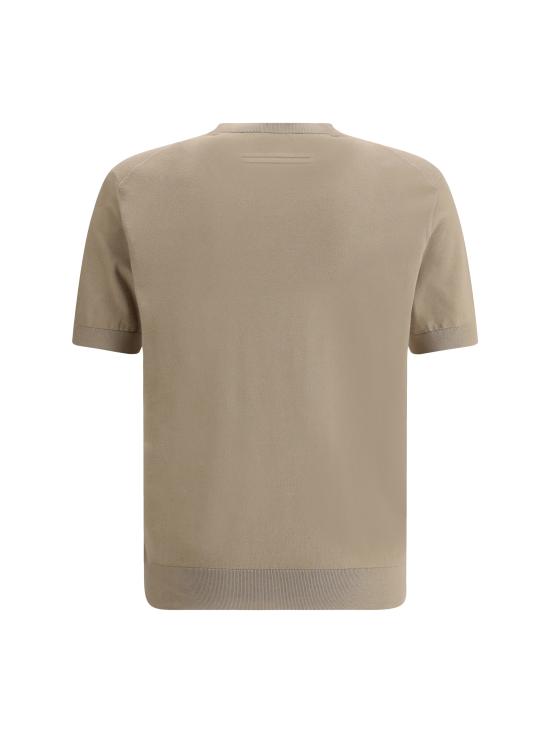 25SS 에르메네질도제냐 반팔 티셔츠 UFC90A9C10 N02 BEIGE - ERMENEGILDO ZEGNA