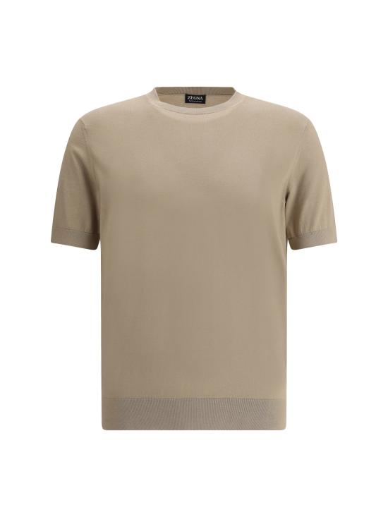 25SS 에르메네질도제냐 반팔 티셔츠 UFC90A9C10 N02 BEIGE