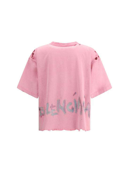 25SS 발렌시아가 반팔 티셔츠 783399TSVD5 2014 PINK - BALENCIAGA