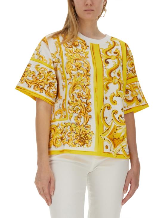 25SS 돌체앤가바나 반팔 티셔츠 F8U74T II7EPH55DQ YELLOW - DOLCE & GABBANA