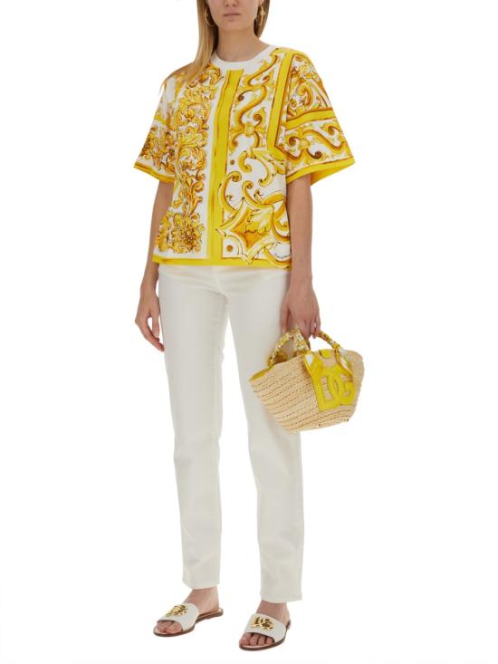 25SS 돌체앤가바나 반팔 티셔츠 F8U74T II7EPH55DQ YELLOW - DOLCE & GABBANA