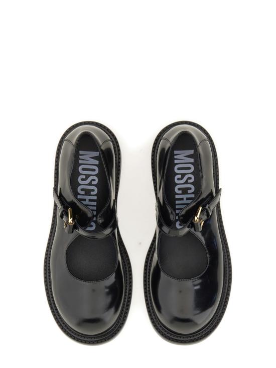 24FW 모스키노 플랫 슈즈 MA10704C0L MJ0000 BLACK - MOSCHINO