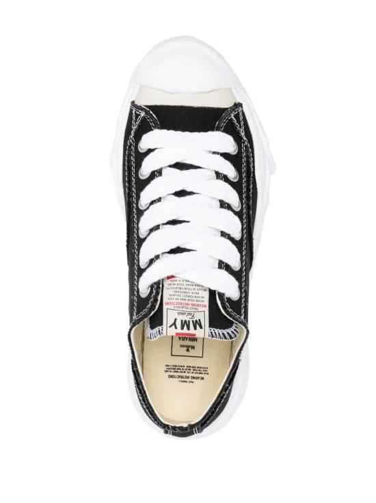  메종 미하라 야스히로 행크 OG 솔 캔버스 로우탑 A05FW702 BLACK DOM - MAISON MIHARA YASUHIRO