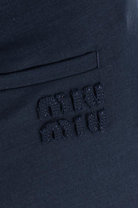25SS 미우미우 스트레이트 팬츠 MP187812I1 F0124 NAVY - MIU MIU