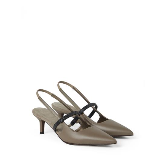 25SS 브루넬로 쿠치넬리 힐/펌프스 MZSKC2715 C5859 BROWN - BRUNELLO CUCINELLI