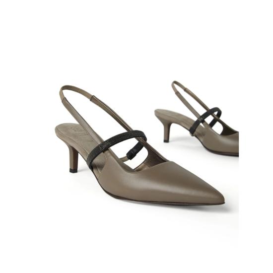 25SS 브루넬로 쿠치넬리 힐/펌프스 MZSKC2715 C5859 BROWN - BRUNELLO CUCINELLI