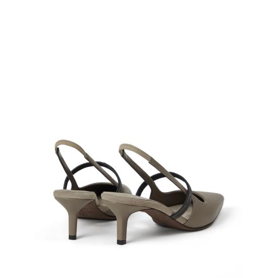 25SS 브루넬로 쿠치넬리 힐/펌프스 MZSKC2715 C5859 BROWN - BRUNELLO CUCINELLI