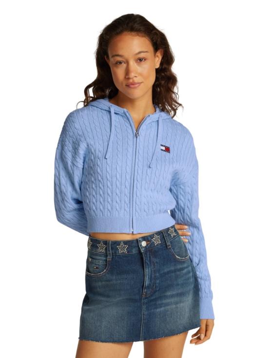  토미진 후드 티셔츠 DW0DW19334 Blue - TOMMY JEANS