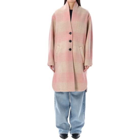 24FW 이자벨마랑에뚜왈 코트 MA0019FAB1D05E 40LK Pink - ISABEL MARANT ETOILE