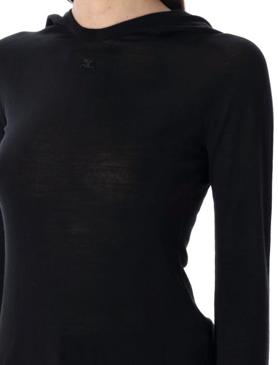 24FW 쿠레쥬 니트웨어 424MPU200FI0060 Black - COURREGES