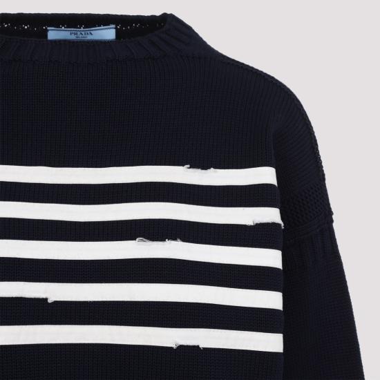 25SS 프라다 니트웨어 P24Q2SSOOO 17BG Blue - PRADA