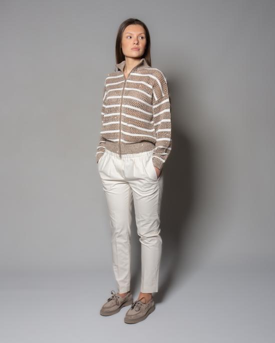 25SS 브루넬로 쿠치넬리 니트웨어 MCO558906 CKE88 TORTORA BIANCO - BRUNELLO CUCINELLI