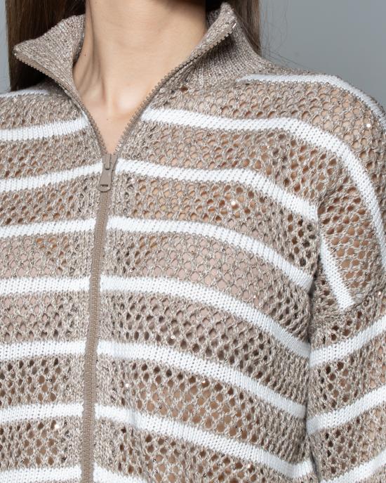 25SS 브루넬로 쿠치넬리 니트웨어 MCO558906 CKE88 TORTORA BIANCO - BRUNELLO CUCINELLI