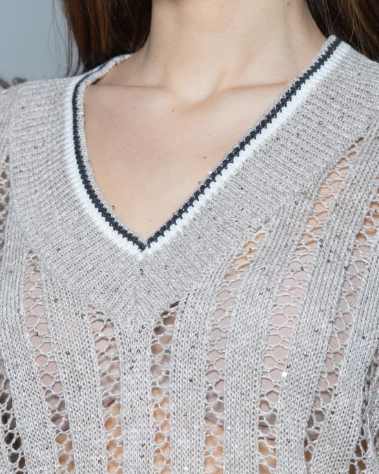 25SS 브루넬로 쿠치넬리 니트웨어 MCO559412 CJK08 Tortora - BRUNELLO CUCINELLI